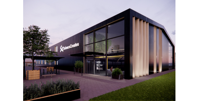 A visualisation of the new OMX incubator which will be based on the new Temple Quarter Enterprise Campus